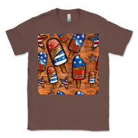 Chestnut patriotic popsicles seamless pattern Classic Tee - HRA Design Shop