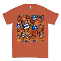 Copper patriotic popsicles seamless pattern Classic Tee - HRA Design Shop