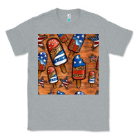 Heather Grey patriotic popsicles seamless pattern Classic Tee - HRA Design Shop