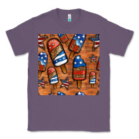 Lavender patriotic popsicles seamless pattern Classic Tee - HRA Design Shop