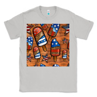 Moon Dust patriotic popsicles seamless pattern Classic Tee - HRA Design Shop