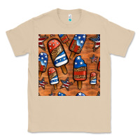 Mushroom patriotic popsicles seamless pattern Classic Tee - HRA Design Shop