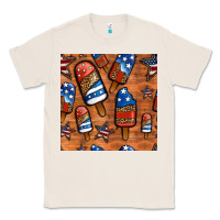 Natural patriotic popsicles seamless pattern Classic Tee - HRA Design Shop