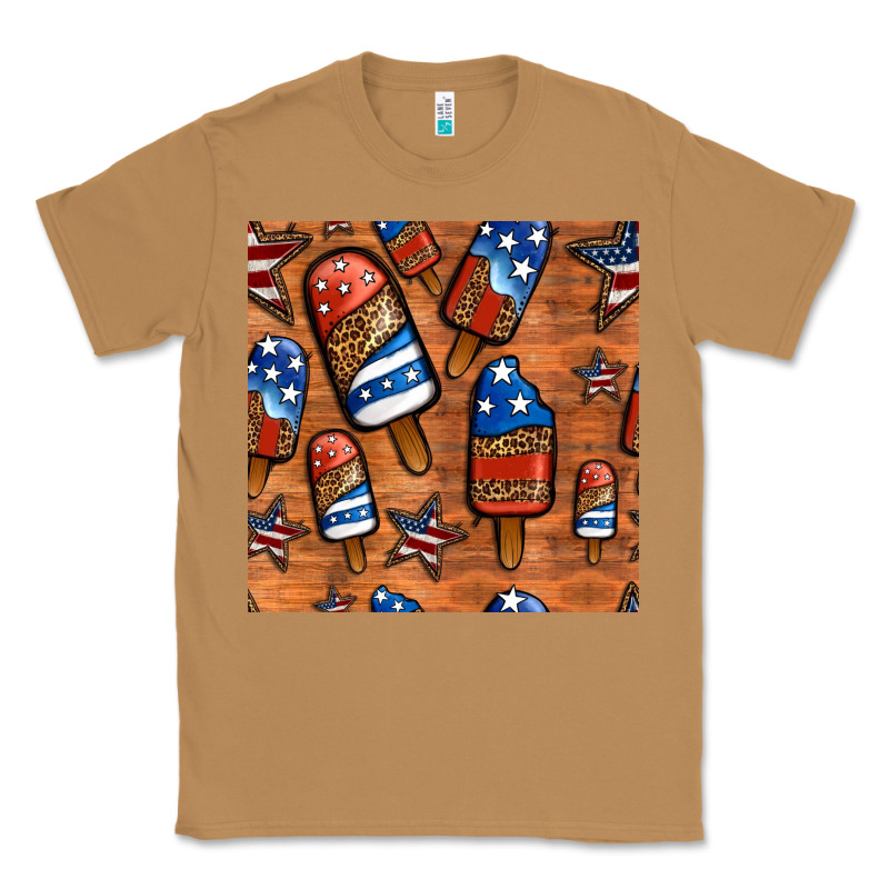 Patriotic Popsicles Seamless Pattern Classic Tee by HRA Design Shop | Teevron