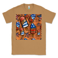 Toasted Coconut patriotic popsicles seamless pattern Classic Tee - HRA Design Shop