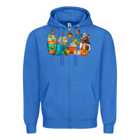True Royal fall coffee cups Zipper Hoodie - AdoDesignShop