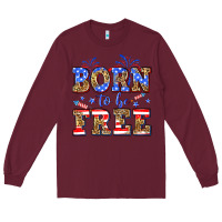 Burgundy Born to be free Long Sleeve Tee - Neo Western