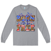 Heather Grey Born to be free Long Sleeve Tee - Neo Western