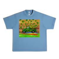 St Patricks Day Truck Shamrock With Rainbow Tumbler Urban Heavy Tee | Teevron