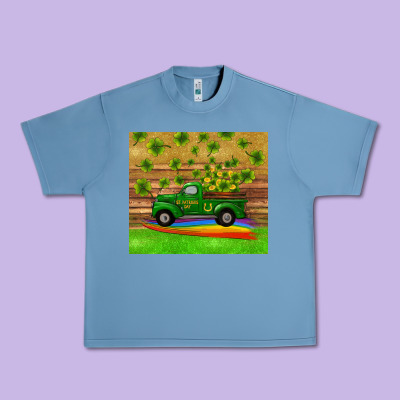Urban Heavy Tee st patricks day truck shamrock with rainbow tumbler