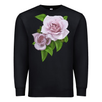 Black Silver Lining Rose Premium Sweatshirt - LillyAllenDesigns