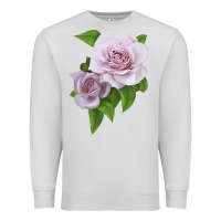 Dove Grey Silver Lining Rose Premium Sweatshirt - LillyAllenDesigns