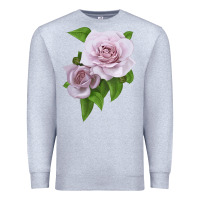 Heather Grey Silver Lining Rose Premium Sweatshirt - LillyAllenDesigns