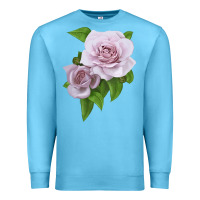 Ocean Blue Silver Lining Rose Premium Sweatshirt - LillyAllenDesigns