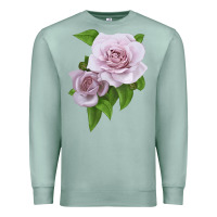 Seafoam Silver Lining Rose Premium Sweatshirt - LillyAllenDesigns