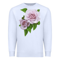 White Silver Lining Rose Premium Sweatshirt - LillyAllenDesigns