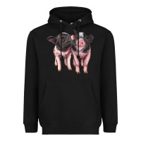 Black cute baby pigs Heavyweight Hoodie - Artiststas