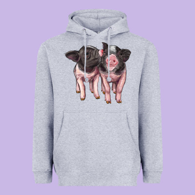Cute Baby Pigs Heavyweight Hoodie Designed By Artiststas