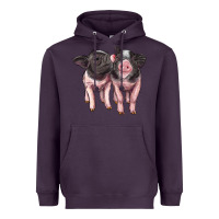 Plum cute baby pigs Heavyweight Hoodie - Artiststas