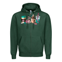 Cat  Coffee Cup Zipper Hoodie | Teevron