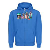 True Royal cat  coffee cup Zipper Hoodie - AdoDesignShop