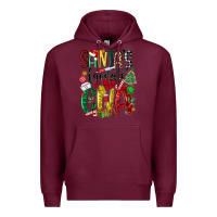 Burgundy santas favorite cna nurse Premium Hoodie - MaliasSmallBusiness