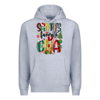 Heather Grey santas favorite cna nurse Premium Hoodie - MaliasSmallBusiness