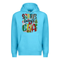 Ocean Blue santas favorite cna nurse Premium Hoodie - MaliasSmallBusiness