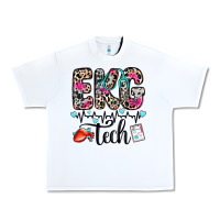 White ekg tech Urban Heavy Tee - Zillion Design Studio