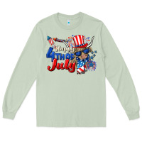 Matcha Happy 4th of July cow Long Sleeve Tee - CowGirlArtShop