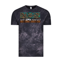 Cloud Black Rusty Sunflowers with Cowhide and Turquoise Vintage Tee - RanaPortraitStore