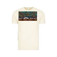 Vintage Arctic Rusty Sunflowers with Cowhide and Turquoise Vintage Tee - RanaPortraitStore