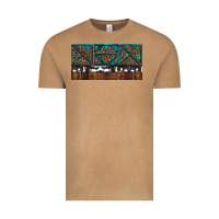 Vintage Camel Rusty Sunflowers with Cowhide and Turquoise Vintage Tee - RanaPortraitStore