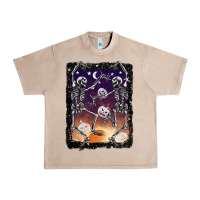 French Oak halloween dancing skeletons stars Urban Heavy Tee - BarkalooDesign