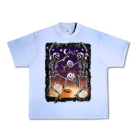 Grape Ice halloween dancing skeletons stars Urban Heavy Tee - BarkalooDesign