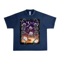 Navy halloween dancing skeletons stars Urban Heavy Tee - BarkalooDesign