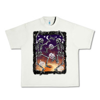 Pistachio halloween dancing skeletons stars Urban Heavy Tee - BarkalooDesign
