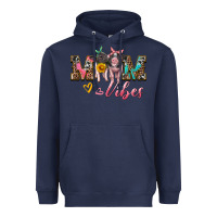 Navy mom vibes baby pigs Heavyweight Hoodie - Artiststas