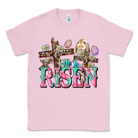 Bubblegum Pink He is risen Easter Day Classic Tee - CowGirlArtShop