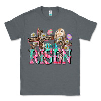 Charcoal Heather He is risen Easter Day Classic Tee - CowGirlArtShop