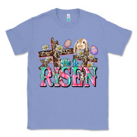Colony Blue He is risen Easter Day Classic Tee - CowGirlArtShop