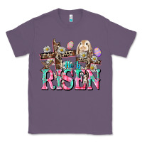 Lavender He is risen Easter Day Classic Tee - CowGirlArtShop