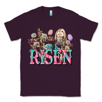 Plum He is risen Easter Day Classic Tee - CowGirlArtShop