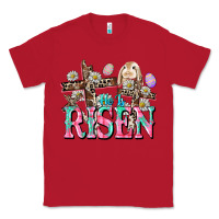 Red He is risen Easter Day Classic Tee - CowGirlArtShop