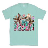 Seafoam He is risen Easter Day Classic Tee - CowGirlArtShop