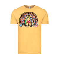 Vintage Mustard nurse rainbow Vintage Tee - Zillion Design Studio