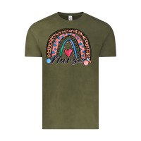 Vintage Olive nurse rainbow Vintage Tee - Zillion Design Studio