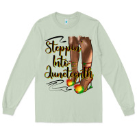 Matcha steppin' into juneteenth heels Long Sleeve Tee - HRA Design Shop