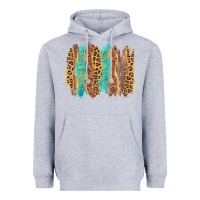 Heather Grey western brushstrokes Heavyweight Hoodie - AdoDesignShop