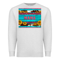 Oatmeal Heather cowhide leopard sunflowers mama Premium Sweatshirt - BarkalooDesign
